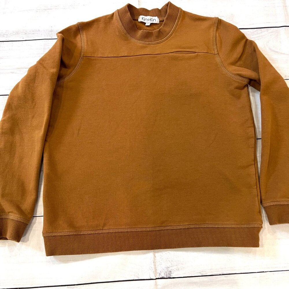 Kin+Kin Mock Neck Ochre Sweatshirt •Runs Small•
